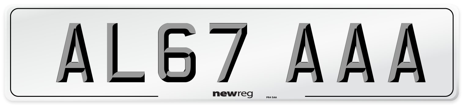 AL67 AAA Number Plate from New Reg